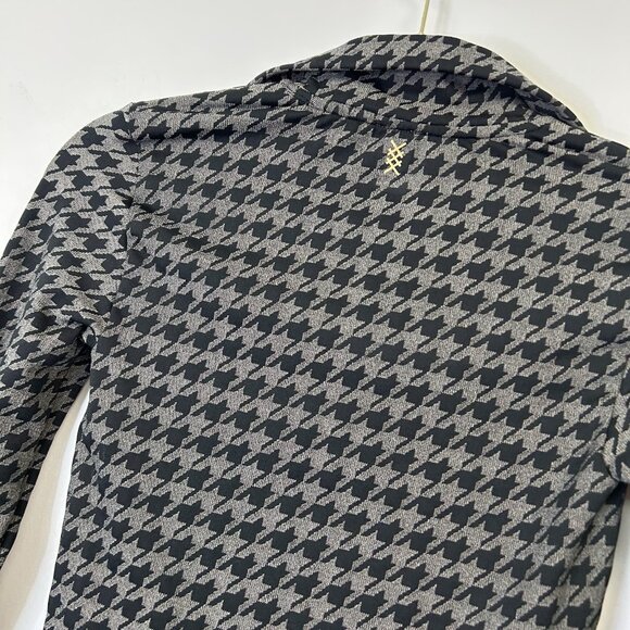 Rhone Houndstooth Seamless Base Layer 1/4 Zip Top Women’s Size XS Black Gray - Picture 7 of 7